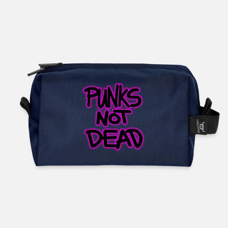 punks not dead - Recycelte Kulturtasche - Navy