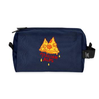 Pizza - Italian Alps - Recycelte Kulturtasche - Navy - Vorne