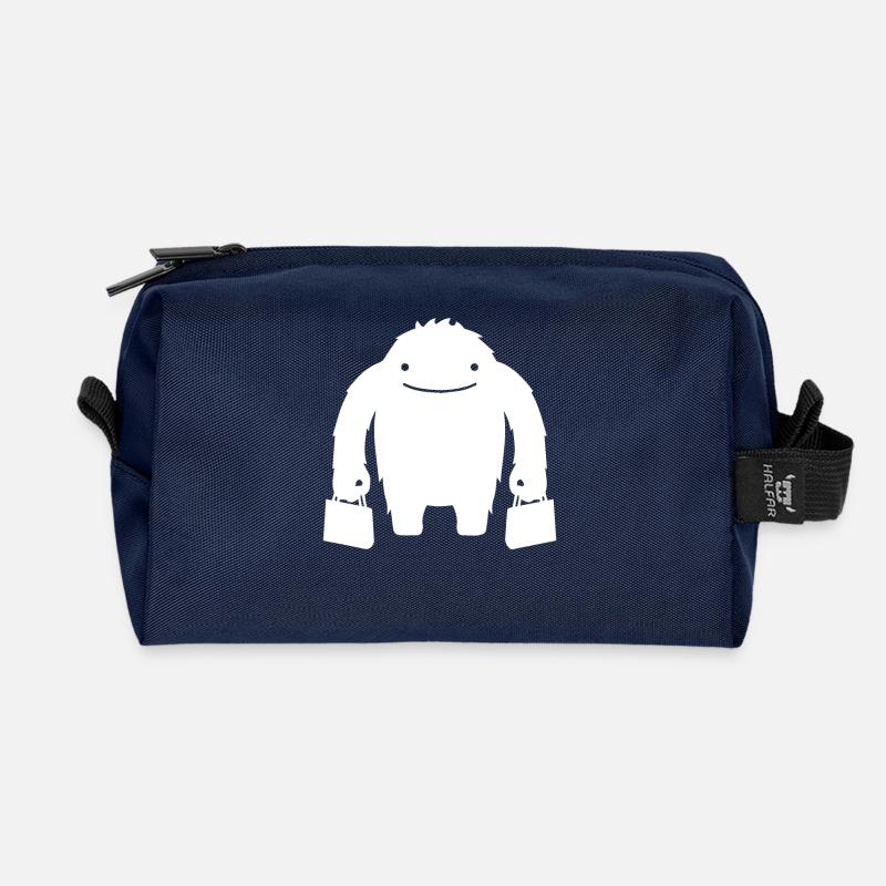 monster - Recycled Toiletry Zip Bag - navy
