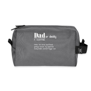 Dad or Daddy definition - Recycled Toiletry Zip Bag - anthracite - Front