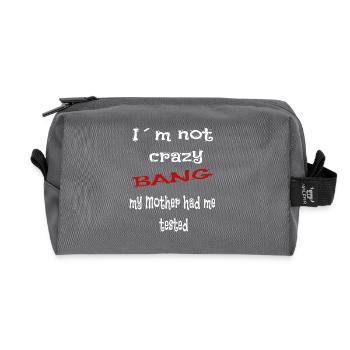 Bang Theory cadeau de dire drôle - Trousse de toilette en tissu recyclé - anthracite - Devant