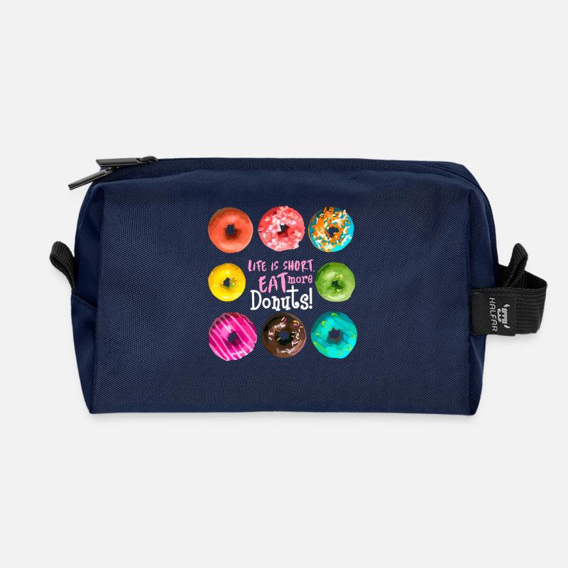 Donuts - Recycelte Kulturtasche - Navy