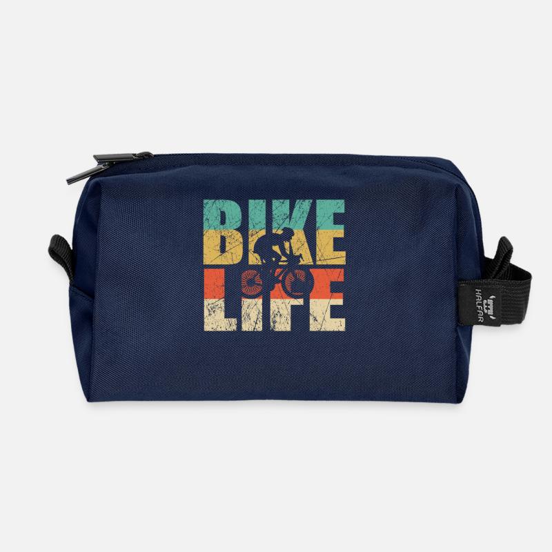Fahrrad Leben Geschenk - Recycelte Kulturtasche - Navy