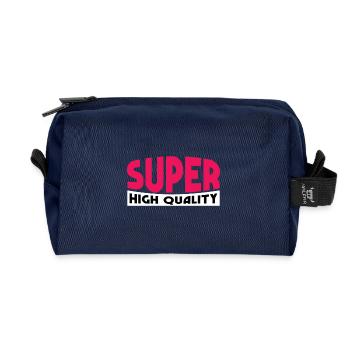 Super good quality cool gift - Recycled Toiletry Zip Bag - navy - Front