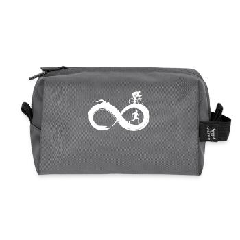 Infinity Triathlon - Recycelte Kulturtasche - Anthrazit - Vorne