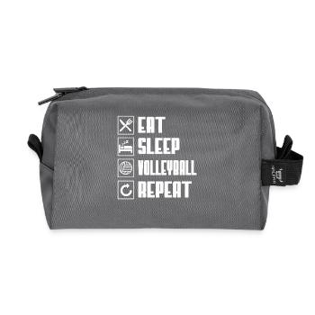 volleyball - Recycled Toiletry Zip Bag - anthracite - Front