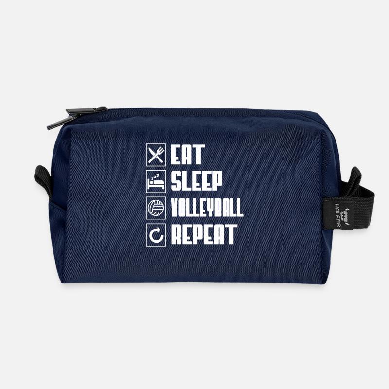 Volleyball - Recycelte Kulturtasche - Navy