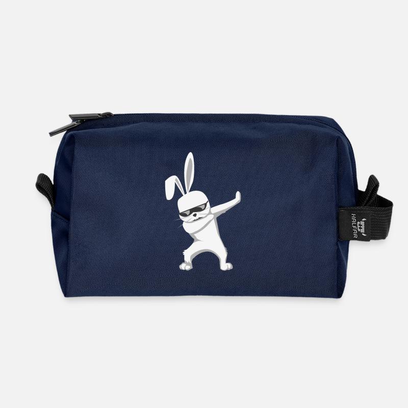 Dabbin Hase Anime Sonnenbrille Dab Life Geschenk - Recycelte Kulturtasche - Navy