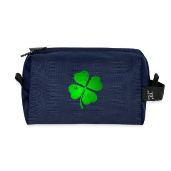 Stylish St. Patricksday - Recycelte Kulturtasche - Navy - Vorne