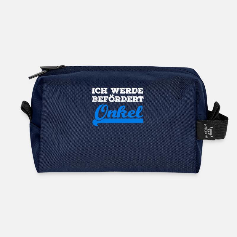 ich werde befördert: Onkel | Geschenk - Recycelte Kulturtasche - Navy