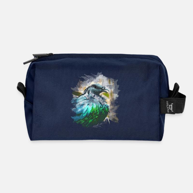 Taube - Recycelte Kulturtasche - Navy
