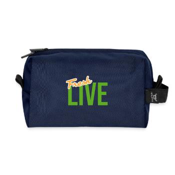 Fresh live - Recycled Toiletry Zip Bag - navy - Front