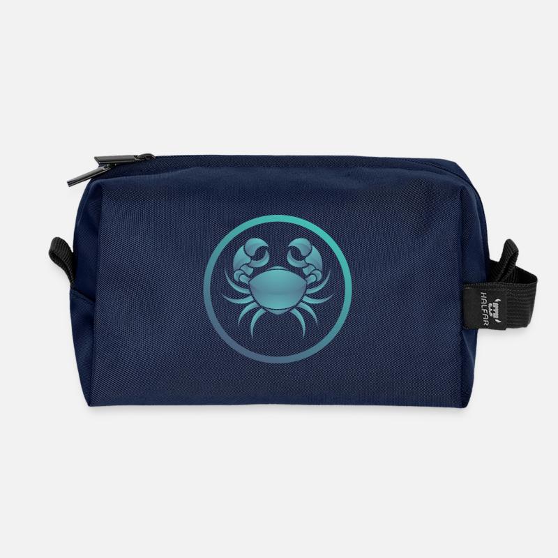 Sternzeichen Krebs - Recycelte Kulturtasche - Navy