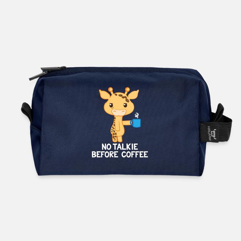 Giraffe - Giraffen - Giraffenfan - Kein Kaffee - Recycelte Kulturtasche - Navy