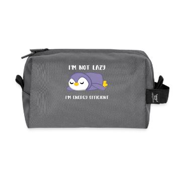 Pinguin - Pinguine - Pinguinmotiv - Faulenzer - Recycelte Kulturtasche - Anthrazit - Vorne