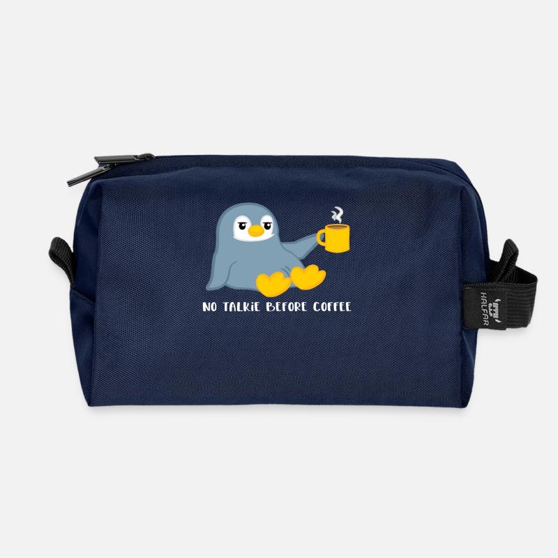 Pinguin - Pinguine - Pinguinmotiv - Kaffee - Recycelte Kulturtasche - Navy