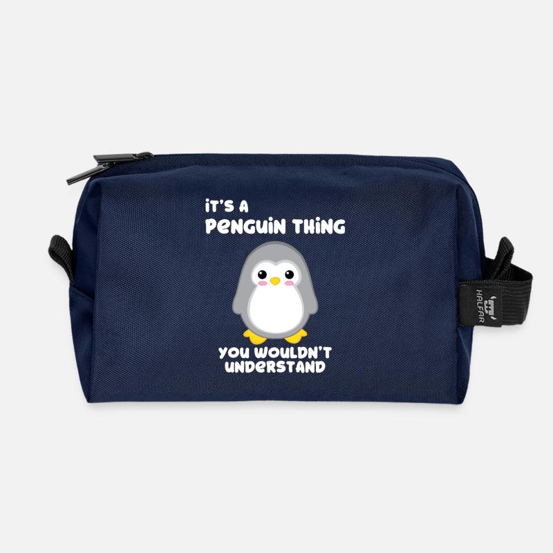 Pinguin - Pinguine - Pinguinmotiv - Pinguinfan - Recycelte Kulturtasche - Navy