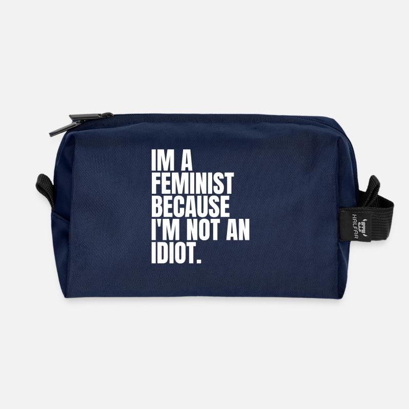 I'm A Feminist - Recycled Toiletry Zip Bag - navy
