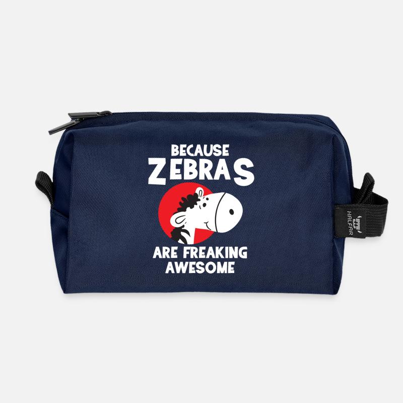 Zebra - Zebras - Zebrafan - Geschenk - Awesome - Recycelte Kulturtasche - Navy