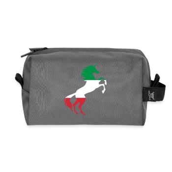 Einhorn Italien Flagge T-Shirt Magische Einhorn Italienisch - Recycelte Kulturtasche - Anthrazit - Vorne