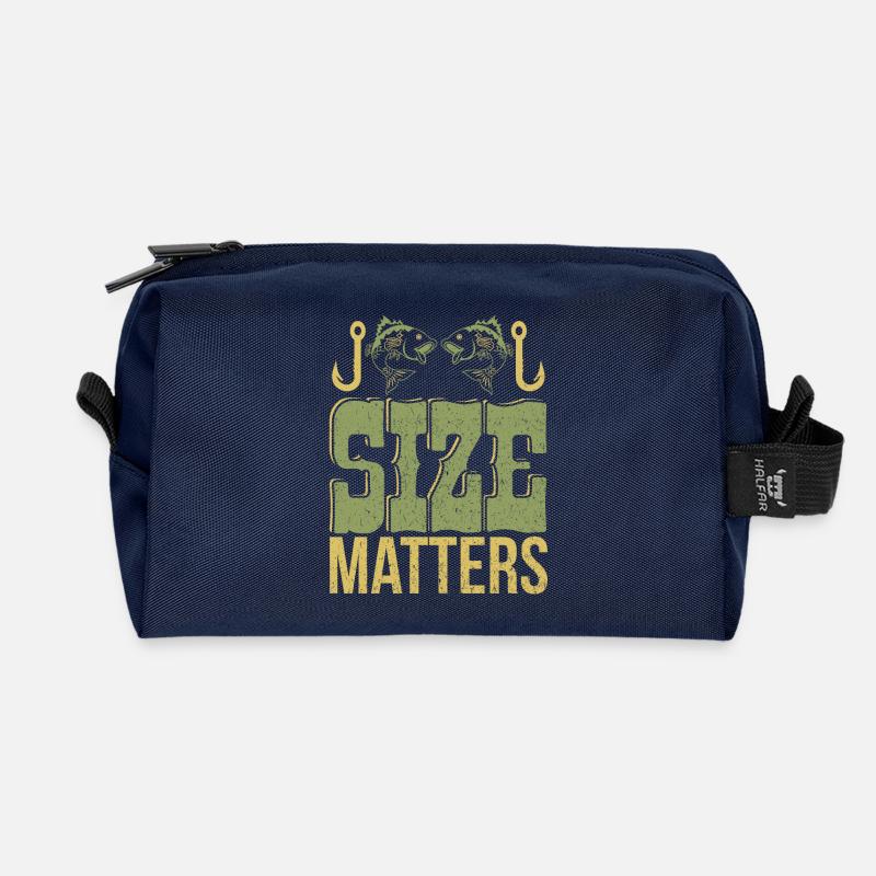 Angeln - Recycelte Kulturtasche - Navy