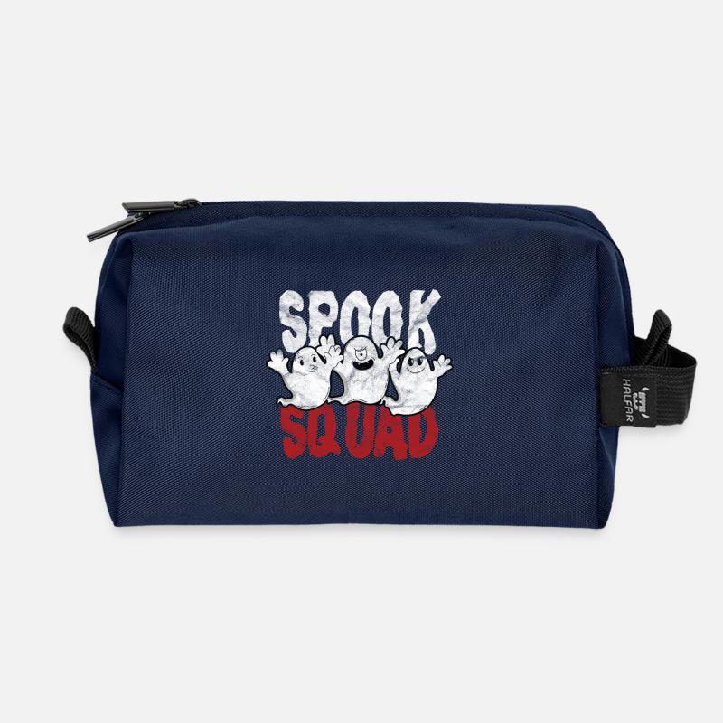 Ghosts Grudge - Spook Squad - Recycled Toiletry Zip Bag - navy