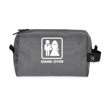 game over - bachelorette shirt - Recycelte Kulturtasche - Anthrazit - Vorne