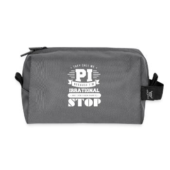 Tu m'appelles PI math math cadeau - Trousse de toilette en tissu recyclé - anthracite - Devant