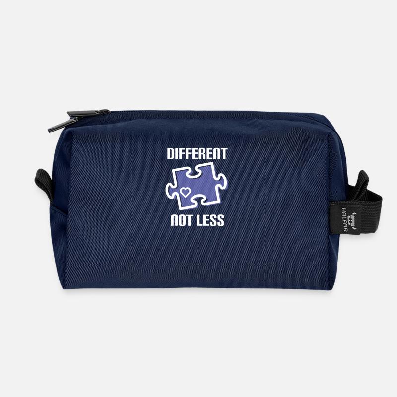 DIFFERENT - NOT LESS! AUTISMUS - Recycelte Kulturtasche - Navy