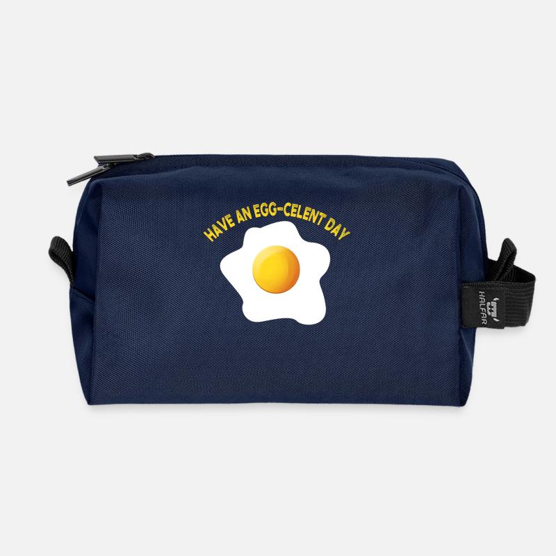 Ei-Celent Day Shirt Spiegelei Frühstück Geschenk-Idee - Recycelte Kulturtasche - Navy