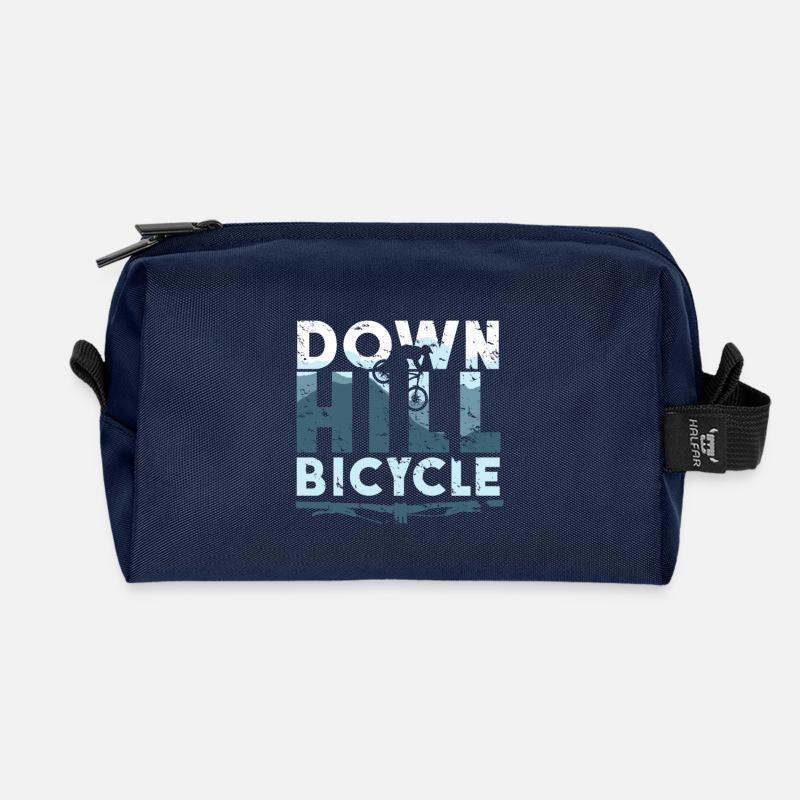 Downhill Fahrrad Slopestyle Sprünge Matsch - Recycelte Kulturtasche - Navy