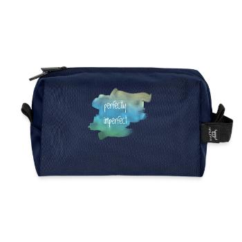 perfectly imperfect - Recycelte Kulturtasche - Navy - Vorne