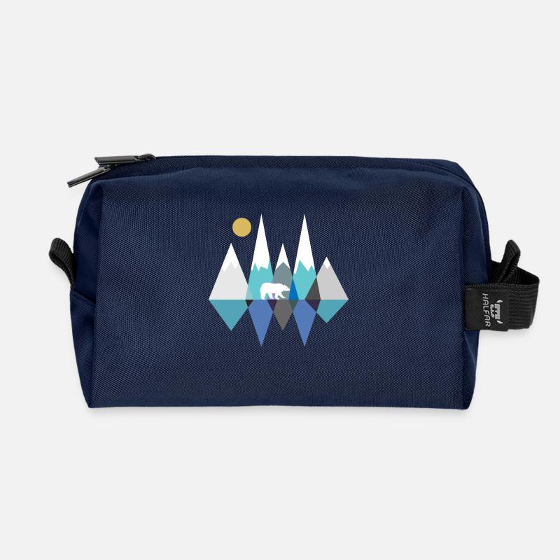 Eisbär - Recycelte Kulturtasche - Navy