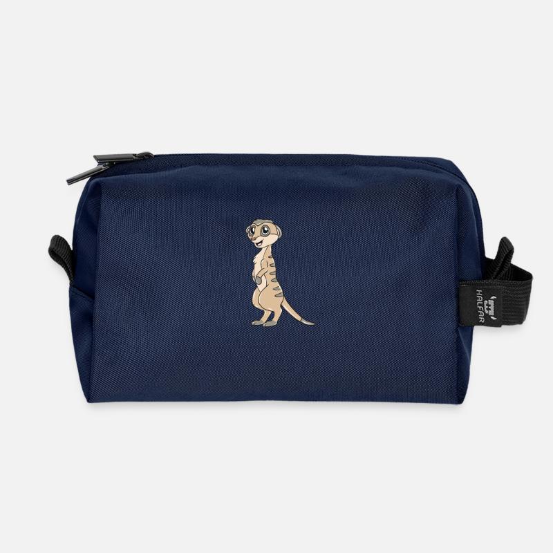 Erdmännchen - Recycelte Kulturtasche - Navy