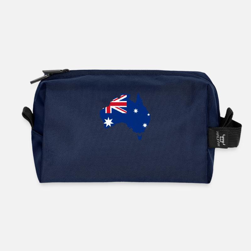 Australien Kontinent Flagge Shirt - Recycelte Kulturtasche - Navy