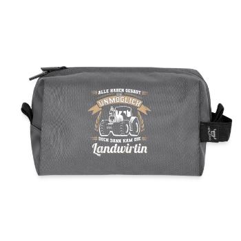 Landwirtin Shirt Alle haben gesagt - Recycelte Kulturtasche - Anthrazit - Vorne