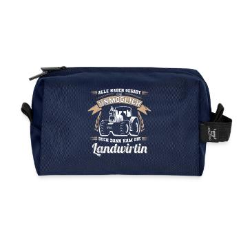 Landwirtin Shirt Alle haben gesagt - Recycelte Kulturtasche - Navy - Vorne