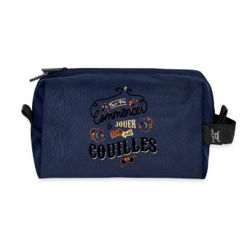 Citations Claudy - Trousse de toilette en tissu recyclé - marine - Devant
