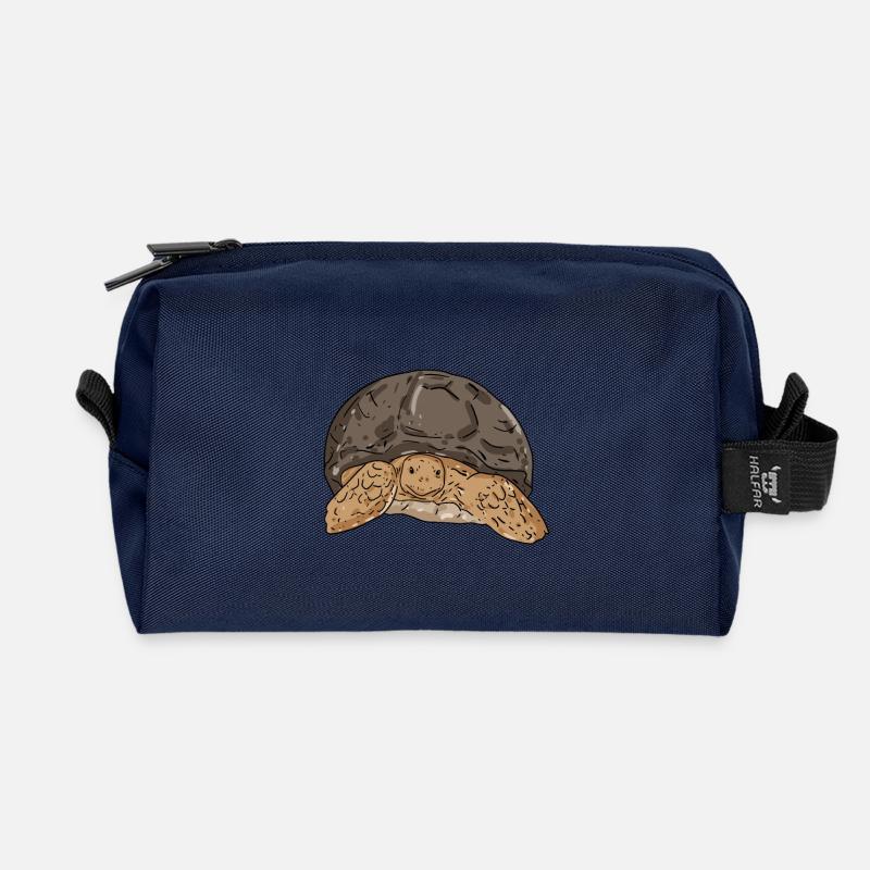 Schildkröte - Recycelte Kulturtasche - Navy