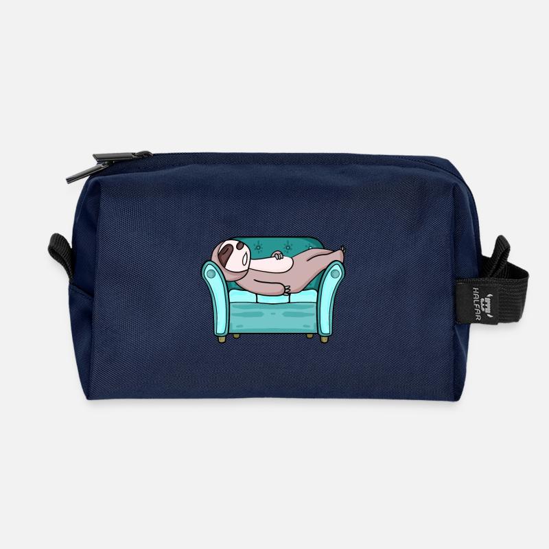 Faultier - Recycelte Kulturtasche - Navy