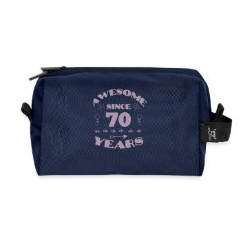 génial pour 70 ans 70e anniversaire hommes femmes - Trousse de toilette en tissu recyclé - marine - Devant