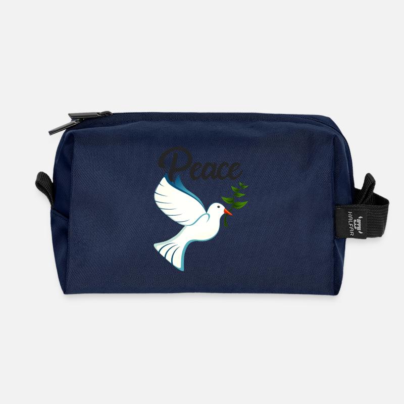 PEACE Friedenstaube - Recycelte Kulturtasche - Navy