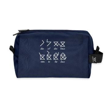 Das Haus vom Nikolaus Shirt für Weihnachten - Recycelte Kulturtasche - Navy - Vorne