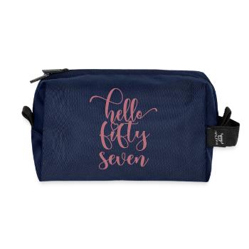 Bonjour Fifty Seven Mignon 57 ans Anniversaire - Trousse de toilette en tissu recyclé - marine - Devant