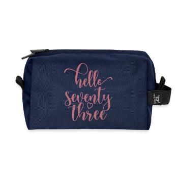 Hello Seventy Three Cute 73 Years Old Birthday - Recycled Toiletry Zip Bag - navy - Front