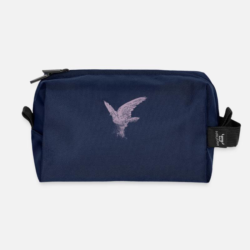 Rosa Taube Friedenstaube Dispersion - Recycelte Kulturtasche - Navy