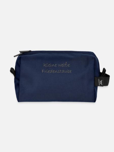 kleine weisse friedenstaube. - Recycelte Kulturtasche - Navy