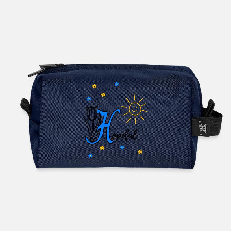 hopeful, christlich - Recycelte Kulturtasche - Navy