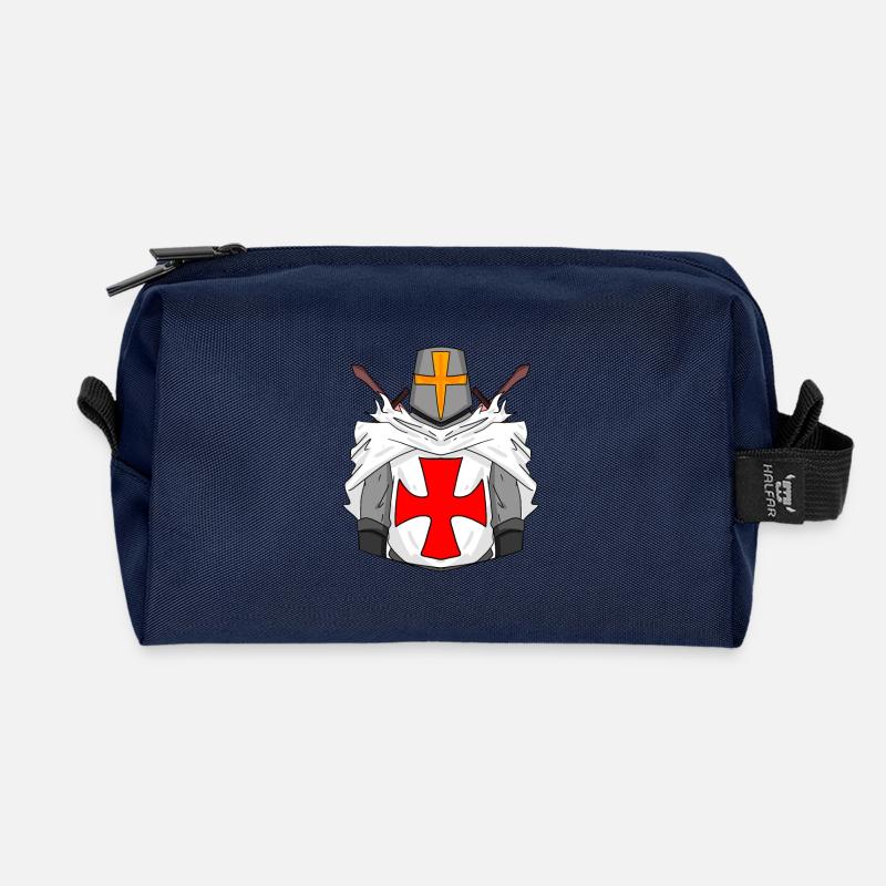 Templer Schwert Kreuz - Recycelte Kulturtasche - Navy
