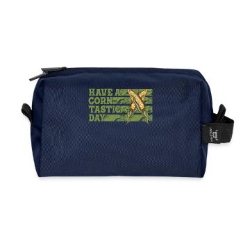 Have a corntastic day - Recycled Toiletry Zip Bag - navy - Front